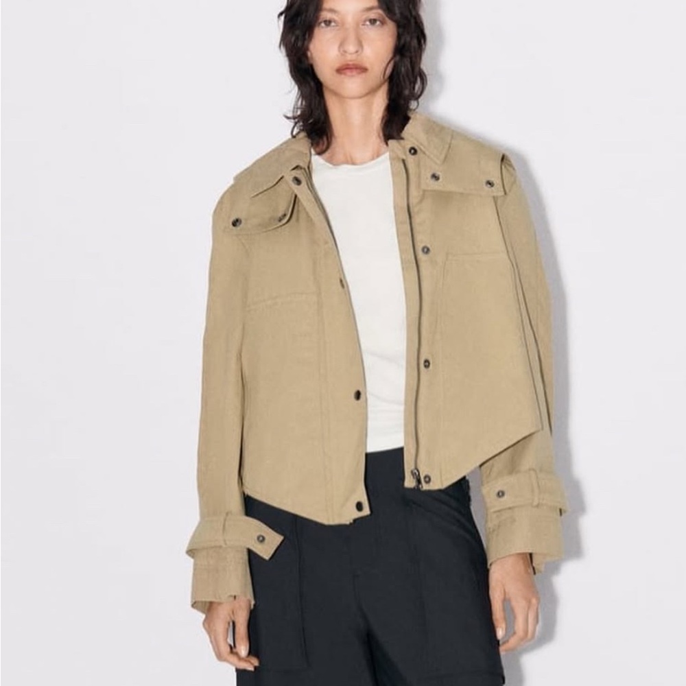 Zara Crop Hooded Parka ZW Collection